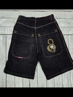 Men’s Y2K Jnco Jeans Denim Shorts/Jorts 8 Ball Snake Sz 32